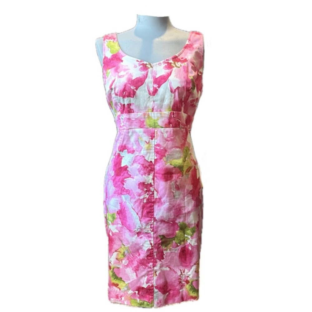 Anne Klein Pink Floral Dress sz 12